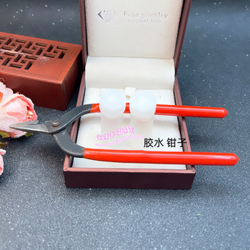 Special glue for jewelry with pliers for inlay