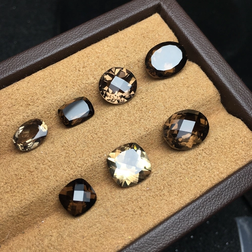 Прямоугольный драгоценный камень для кольца чайного цвета, инкрустация камня, кольцо, подвеска, серьги