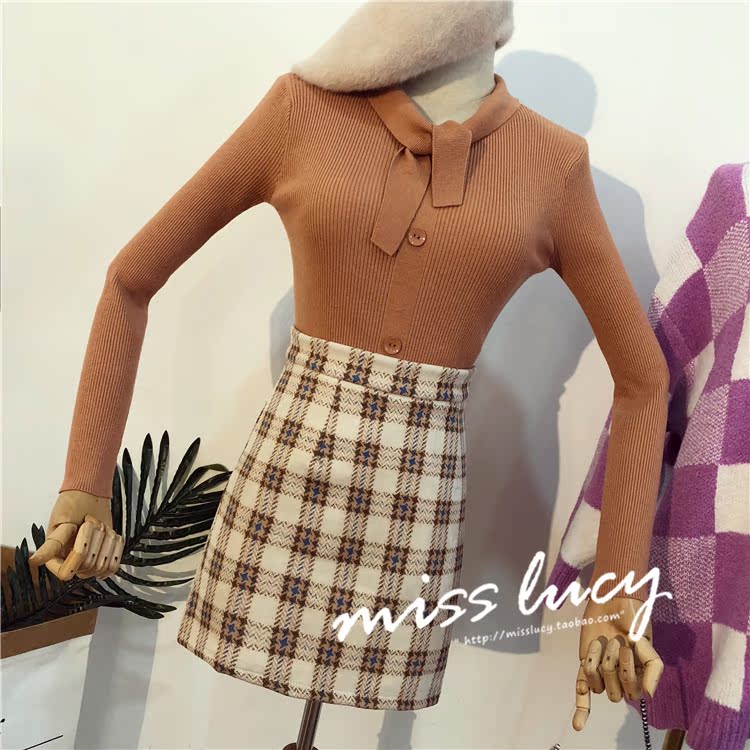 Áo len ZZchic đầu thu 2018 phiên bản Hàn Quốc mới của chiếc áo len tự nhiên dài tay phần đầu mỏng phần lưới màu đỏ chạm đáy khoác cardigan