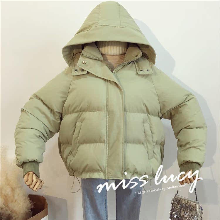 Quần áo cotton nữ mùa đông 2018 mới du học Hàn Quốc dày dặn ấm áp lông phồng trùm đầu áo khoác áo khoác thủy triều áo phao nữ dài