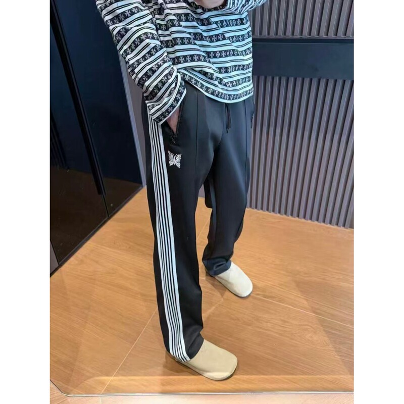 Butterfly Embroidery Summer Light Luxury Casual Pants Unisex Fashion Sports Trendy Versatile Slimming Straight Pants Korean Style Ins