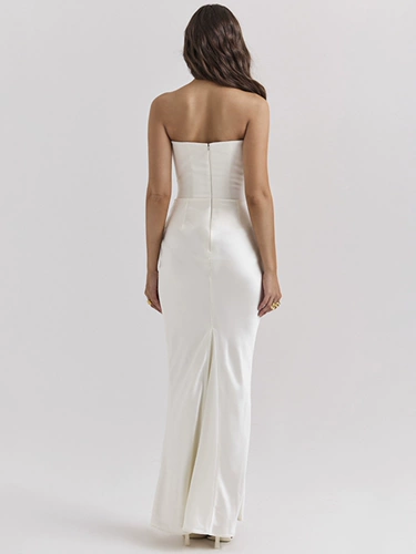 Демисезонный бархатный топ без лямок, по фигуре, с акцентом на бедрах, длина миди