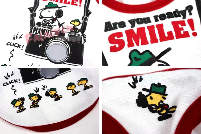 Quần áo thú cưng Nhật Bản Snoopy máy ảnh du lịch cotton lưới vest Mùa xuân và mùa hè mát mẻ quần áo chó lớn có một phần - Quần áo & phụ kiện thú cưng