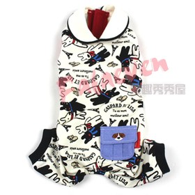 Quần áo thú cưng Nhật Bản chó đen trắng Lisa in đầy đủ cổ áo búp bê giản dị quần áo bốn chân mùa xuân và quần áo chó mùa hè - Quần áo & phụ kiện thú cưng áo mèo