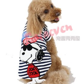 Váy thú cưng Nhật Bản Snoopy khăn ba chiều thêu đôi T màu đen và trắng Điều khoản quần áo chó mùa xuân và mùa hè - Quần áo & phụ kiện thú cưng áo poodle