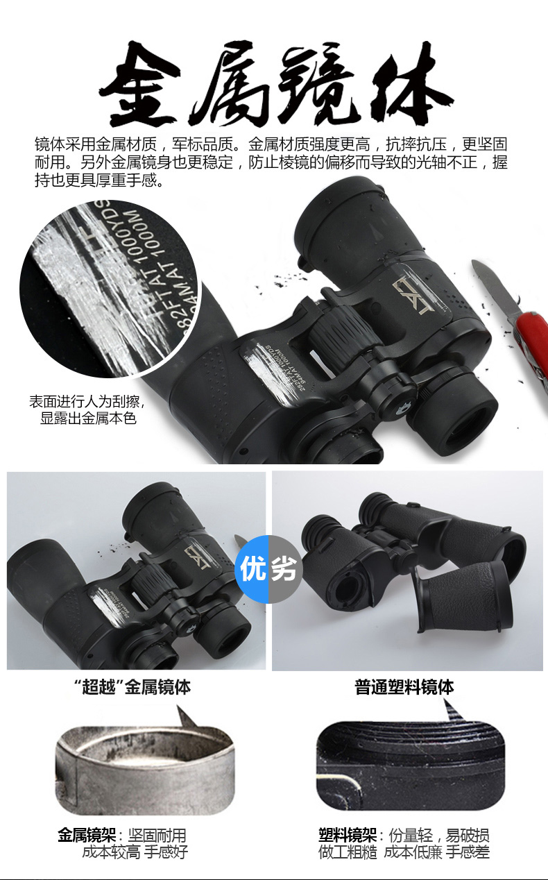 Kính viễn vọng điện thoại di động Boguan CAT ống đôi Paul công suất cao HD tầm nhìn đêm 10x50 - Kính viễn vọng / Kính / Kính ngoài trời các loại kính thiên văn