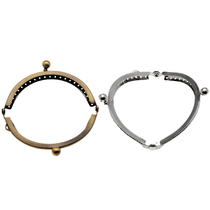 diy cloth leather mouth Gold package accessories 8 5CM round head kou jin purse diy material