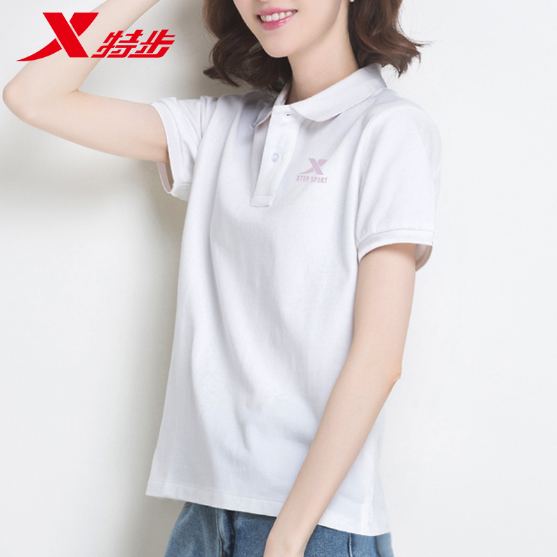 Tstep short sleeve T-shirt woman 2022 new summer breathable white half sleeve casual blouses polo polo shirt