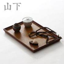 Bamboo weaving Tray storage tray Tan bamboo tea tray end tea tray accessories Kung Fu tea table