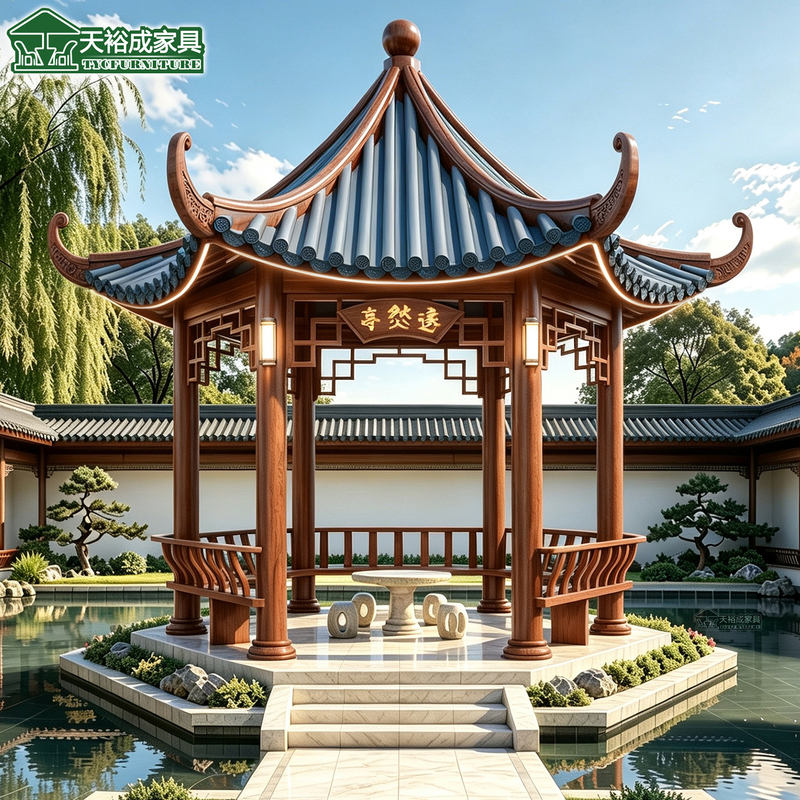 Outdoor Aluminum Alloy Pavilion, Chinese-Style Ancient Architecture, Six-Cornered Pavilion with Flying Eaves, Villa Courtyard Garden, Outdoor Landscape Pavilion Outdoor Aluminum Alloy Pavilion, Chinese-Style Ancient Architecture, Six-Cornered Pavilion with Flying Eaves, Villa Courtyard Garden, Outdoor Landscape Pavilion