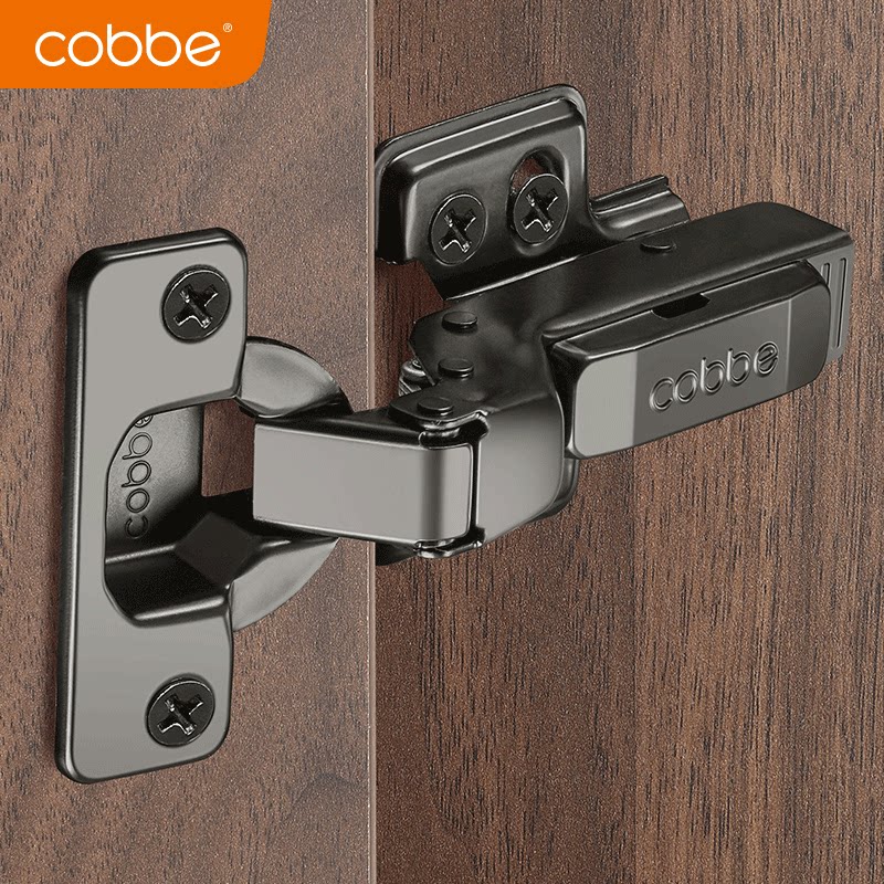Kabe gun black stainless steel damping hydraulic buffer hinge aircraft spring cupboard door hinge wardrobe hardware folding-Taobao