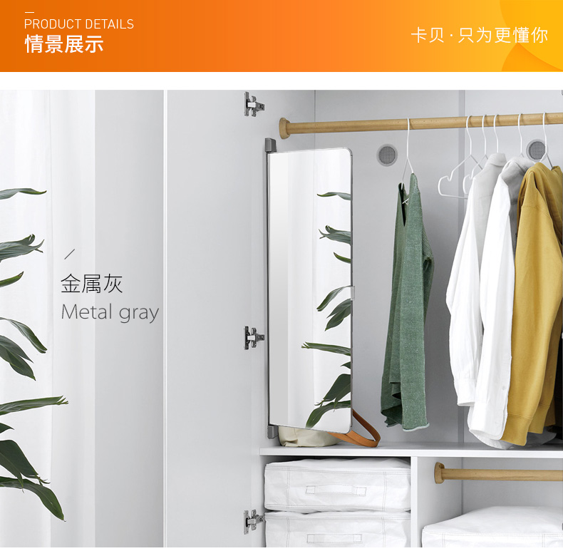 Tủ quần áo chính hãng bên trong gương toàn thân gương ẩn phù hợp gương gấp tủ quần áo gương gương tủ quần áo gương gương - Gương gương cổ điển