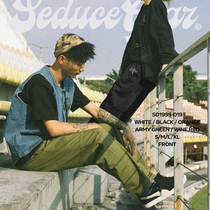 Food fishing overalls and pants mens toe Tide brand drawstring loose pants casual straight trend Joker Summer White