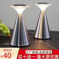 Bar Table Lamp Led Charging Small Night Light Coffee Hall Restaurant Ktv Decorative Lights Cassette Creative Personality Clear Bar Table Light