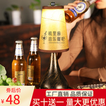 Led touch charging custom bar table lamp music restaurant table light coffee hall clear bar with small tavern night light