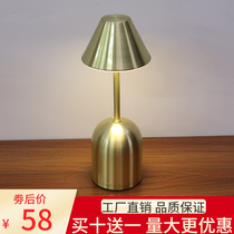 Creative Retro Led Bar Table Lamp Charging Restaurant Outdoor Table Light Coffee Hall Clear ktv Desktop Little Night Lights