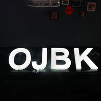  OJBK bar luminous letter combination hand holding card led charging atmosphere prop card custom KTV wine logo card