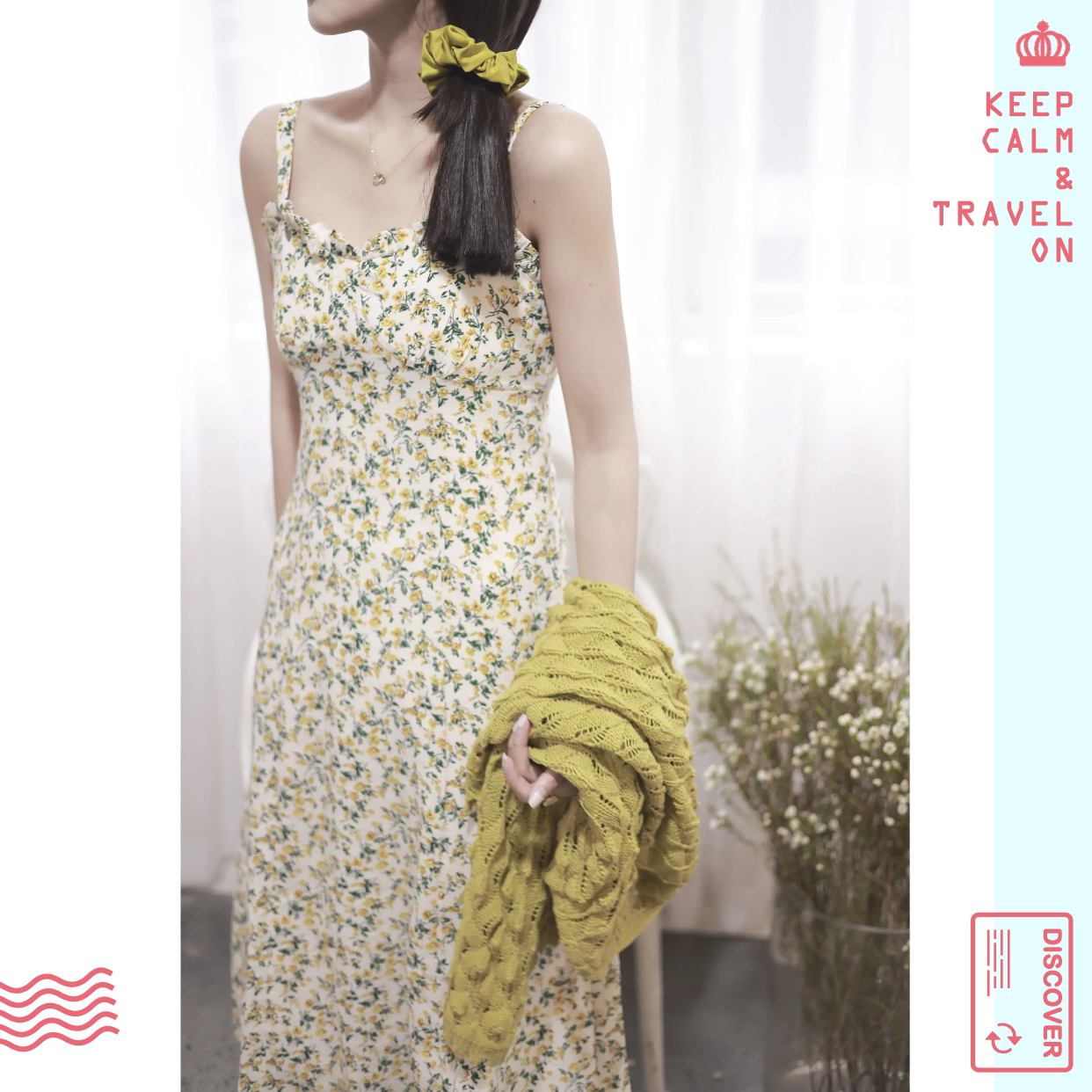 2021 new all-match small suits, floral dresses, suspender skirts