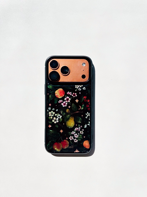 Colorful Butterfly & Fruit Pattern Silicone iPhone Case