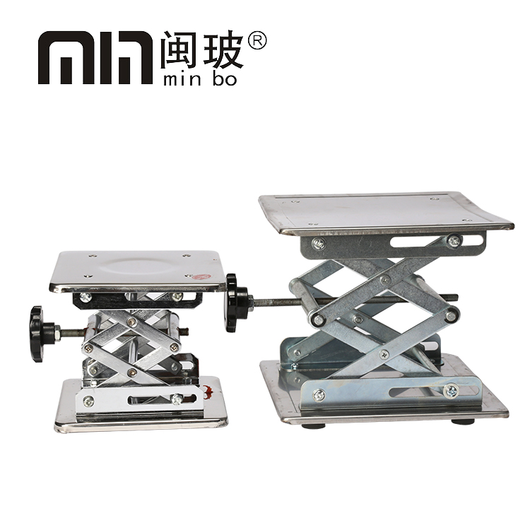 Small lifting platform stainless steel 15*15 20*20cm lifting platform manual laboratory work table