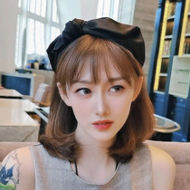 Small fragrant breeze simple bow hair hoop female Korean net temperament wide side hair card Joker go out hair accessories headband