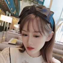 Small fragrant breeze bow wide-sided hairband female Korean Net red temperament hair card simple versatile out hair accessories headband