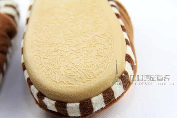 Pantoufles enfants en suède pour hiver - semelle mousse - Ref 1016784 Image 41