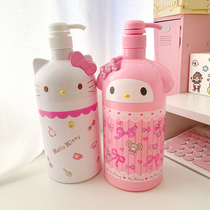 Hand sanitizer press bottle empty bottle large capacity 1000ml shower gel bottle cute cartoon Sanrio bath bottle