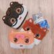 Three Squirrels Cartoon Plush Coin Purse Cute Card Holder Plush Crossbody Bag Phone Bag Portable Makeup and Lipstick Bag