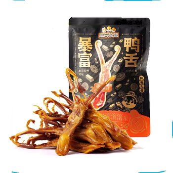Three Squirrels Get Rich Duck Tongue Hot-Selling Sweet and Spicy Sauce Flavored Tongue Ready-To-Eat Snack for Dormitory and Office