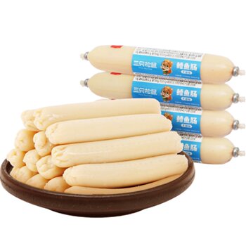 [5 Pieces] Three Squirrels Codfish Sausage Cheese Flavor Original Flavor Casual Snack for Dormitory and Office Codfish Sausage Delicious