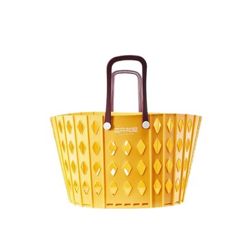 Three Squirrels Foldable Household Japanese-Style Picnic Basket Ins Supermarket Shopping Basket Grocery Basket Spring Outing Tote Basket