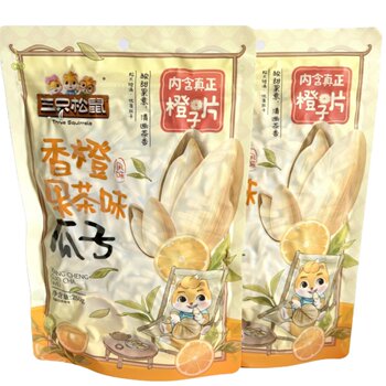 Three Squirrels Orange Fruit Tea Flavored Sunflower Seeds Bulk Pack 250g Snack to Satisfy Cravings New Product