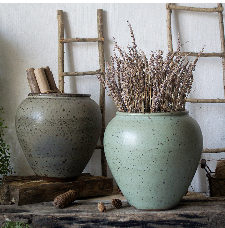 Dừng lại | Jingdezhen thủ công gốm hoa gốm gốm gốm hoa lớn chèn hoa cá tính nhà bình - Vase / Bồn hoa & Kệ giỏ treo hoa ban công