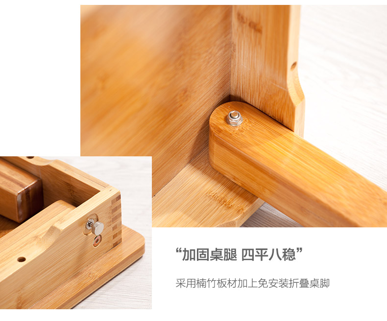 Bàn gấp tre bằng gỗ chắc chắn vài chiếc giường bàn cửa sổ bàn nhỏ bàn nhỏ bàn chiếu bàn cà phê bàn ​​thấp - Bàn bàn học có giá sách