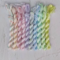 [Мороженое] Ручная работа, окрашенная градиентная вышивка крестиком, чистый хлопок