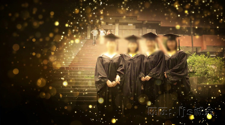 唯美金色粒子青春毕业季怀旧纪念同学聚会开场片头电子相册视频AE模板 4.28