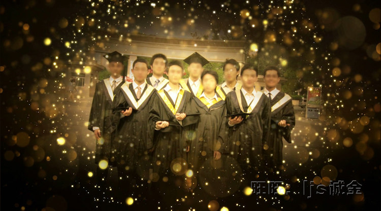 唯美金色粒子青春毕业季怀旧纪念同学聚会开场片头电子相册视频AE模板 4.28