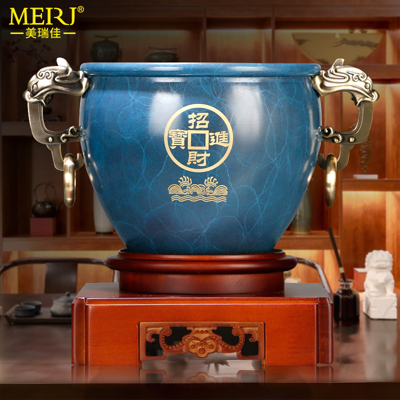 Pure copper cornucopia ornaments Feng Shui lucky living room shop opening gifts office wine cabinet home decorations