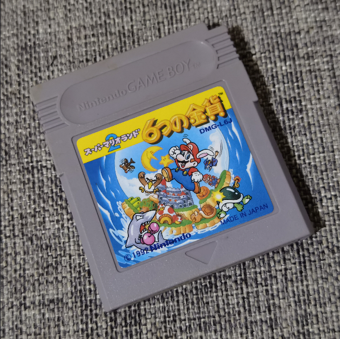 GB GBC GBA handheld suitable for genuine game cassette Super Mario 2 6th gold