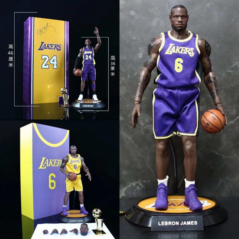 New Nba Star Super Movable 1/6 Scale Lebron James Double-Head Wax Sculpture Boxed Figure Model New Nba Star Super Movable 1/6 Scale Lebron James Double-Head Wax Sculpture Boxed Figure Model