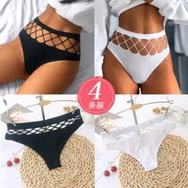 Hollow cotton underwear womens non-trace waist triangle shorts cotton antibacterial womens underwear summer breathable thin