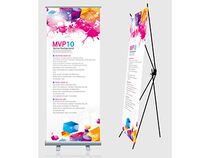 X exhibition stand 60*160 80*180 advertising rack poster display rack Yi Labao design poster making