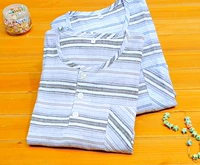 Ngày ngoại thương bông đơn sợi len đồ ngủ nam cotton mùa hè mỏng tay ngắn quần short đồ ngủ phù hợp với dịch vụ nhà thời trang mặc nhà