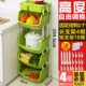 Kệ bếp sàn nhiều tầng cung cấp không gian thiết bị gia dụng nhỏ cửa hàng bách hóa trái cây giỏ rau giỏ kệ - Trang chủ kệ để đồ bếp
