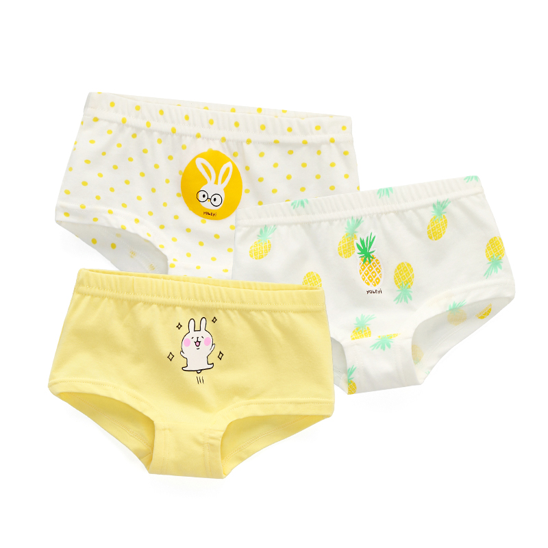 children's underwear girl's pure cotton flat angle briefs girl's baby girl's shorts do not clip pp medium and large children 3-5-12 years old