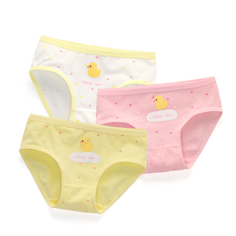 children's underwear girl's pure cotton flat angle briefs girl's baby girl's shorts do not clip pp medium and large children 3-5-12 years old