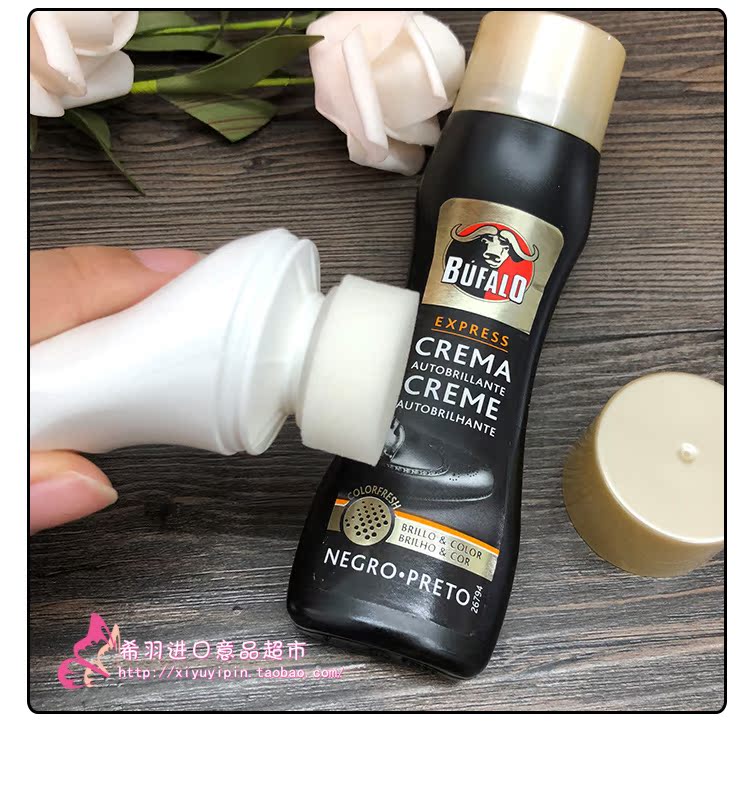 nước lau giày vải Tây Ban Nha nhập khẩu dầu giày đầu bò BUFALO không làm tổn thương da đến bụi chăm sóc giày da tráng men 50ml - Nội thất / Chăm sóc da xi trắng đánh áo da