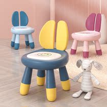 Cartoon animal childrens chair Nordic red backstool baby thickening household plastic short stool
