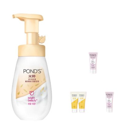 旁氏米粹洁面慕斯氨基酸系洗面奶温和保湿洁面泡泡慕斯洁面干爽